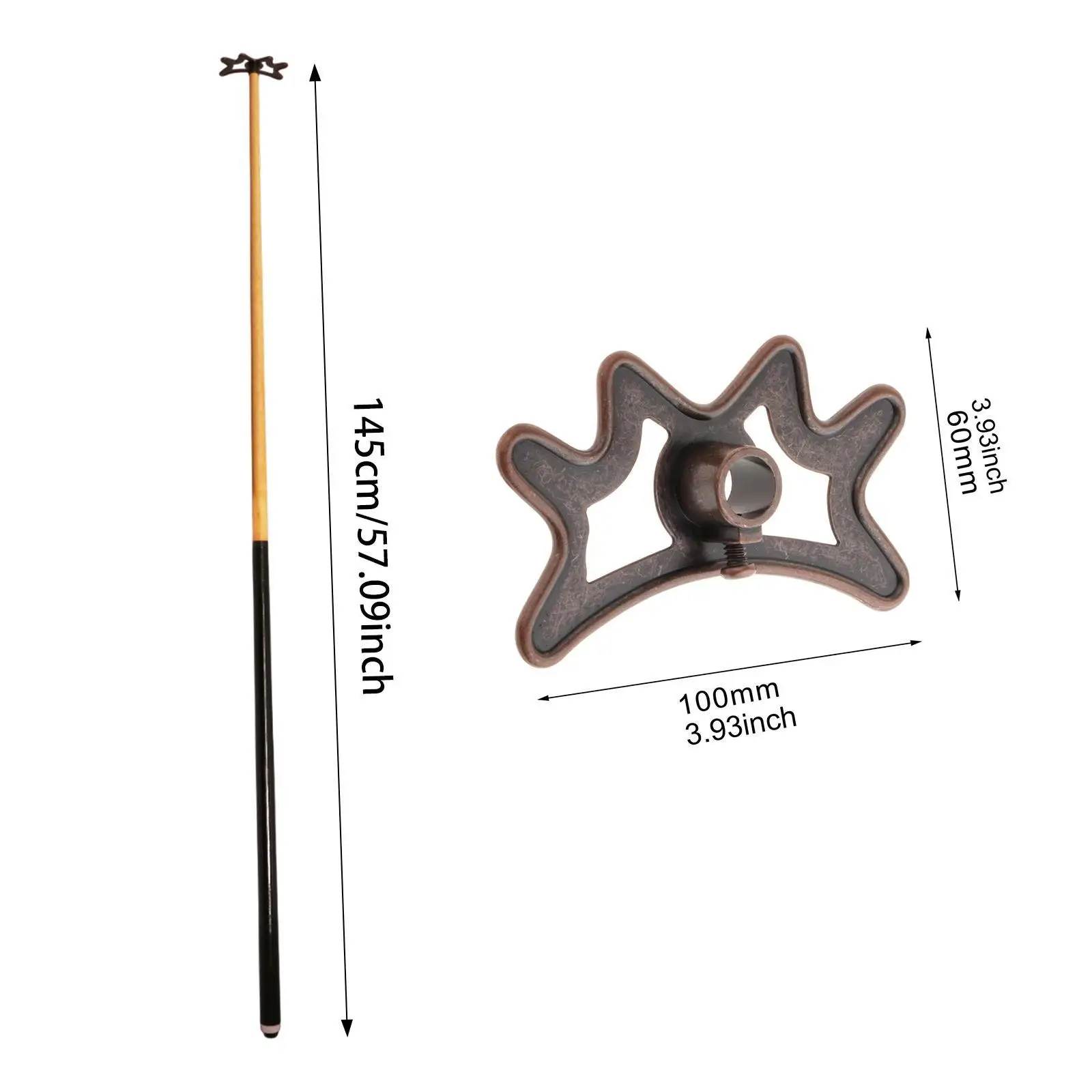 Pool Cue Bridge Stick Set Multifunctional Billiards Accessory Detachable Support for Home Snooker Play