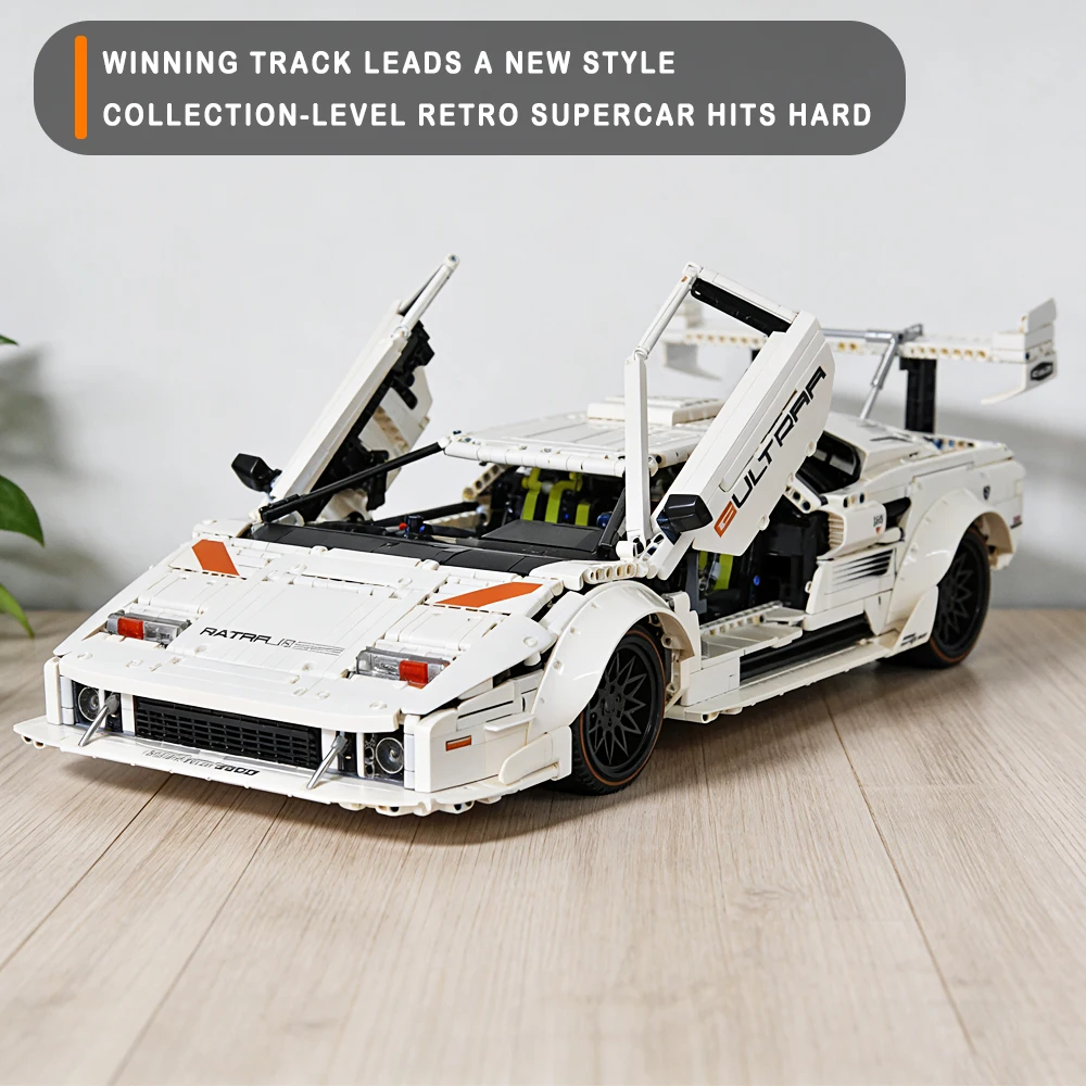 1:8 스케일 란보 LP5000 스포츠카 모델 블록 슈퍼카 브릭 어려운 기계 조립 세트 장난감 어린이 및 성인용 선물