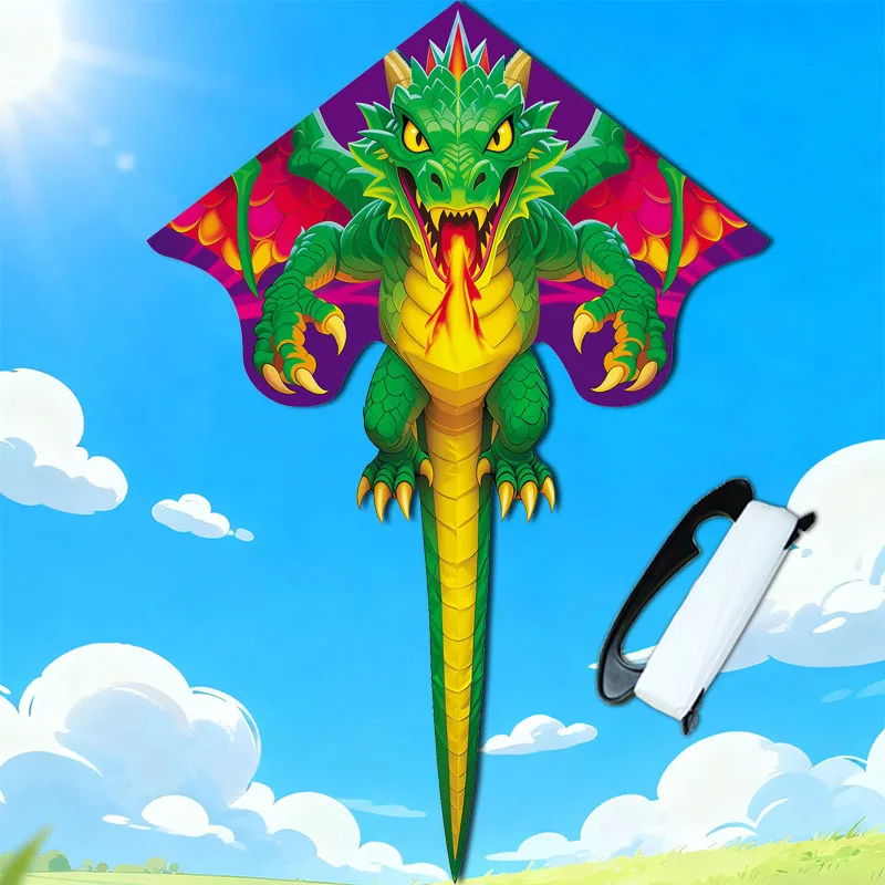 Cerfs-volants Dragon volant pour enfants, tissu professionnel, cerfs-volants en nylon ripstop, usine de jouets de plein air, ligne de cerf-volant de plage de sport