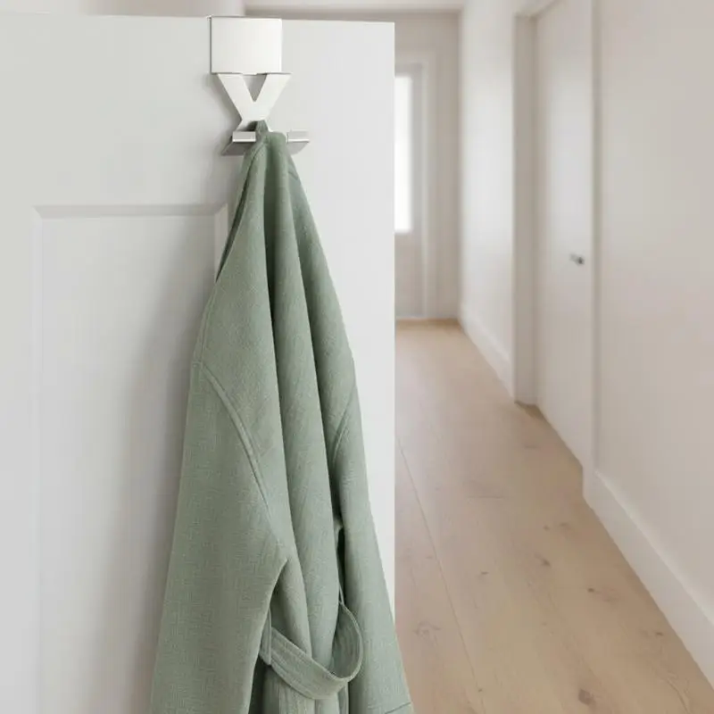 X-Shaped Kitchen Cabinet Rear Hook Stainless Steel Heavy Duty Hanger for Home Bathroom Coat Towel Utensil Organizer