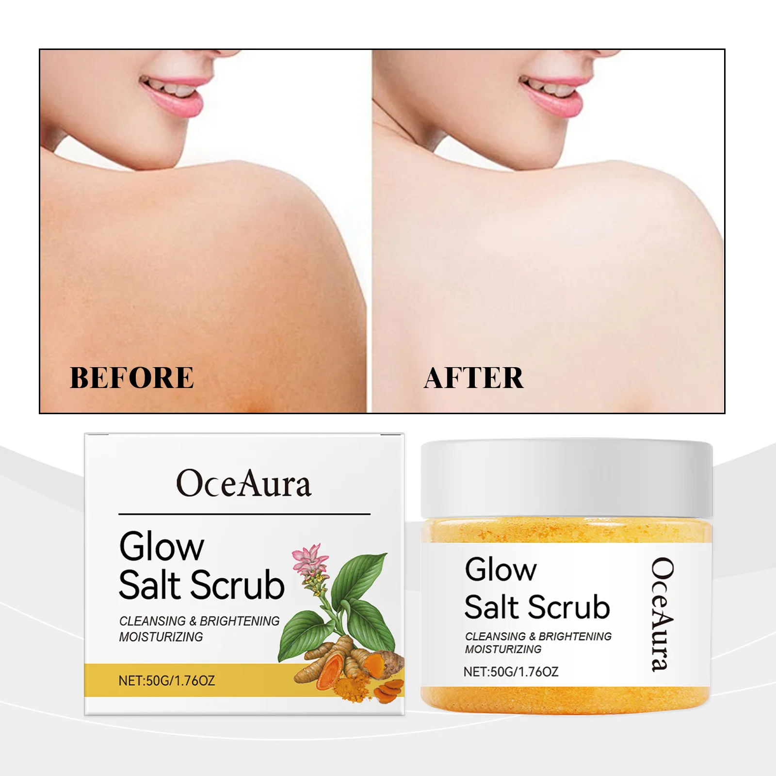 Glow Salt Scrub – Peeling- und aufhellendes Körperpeeling – 50 g/1,76 oz