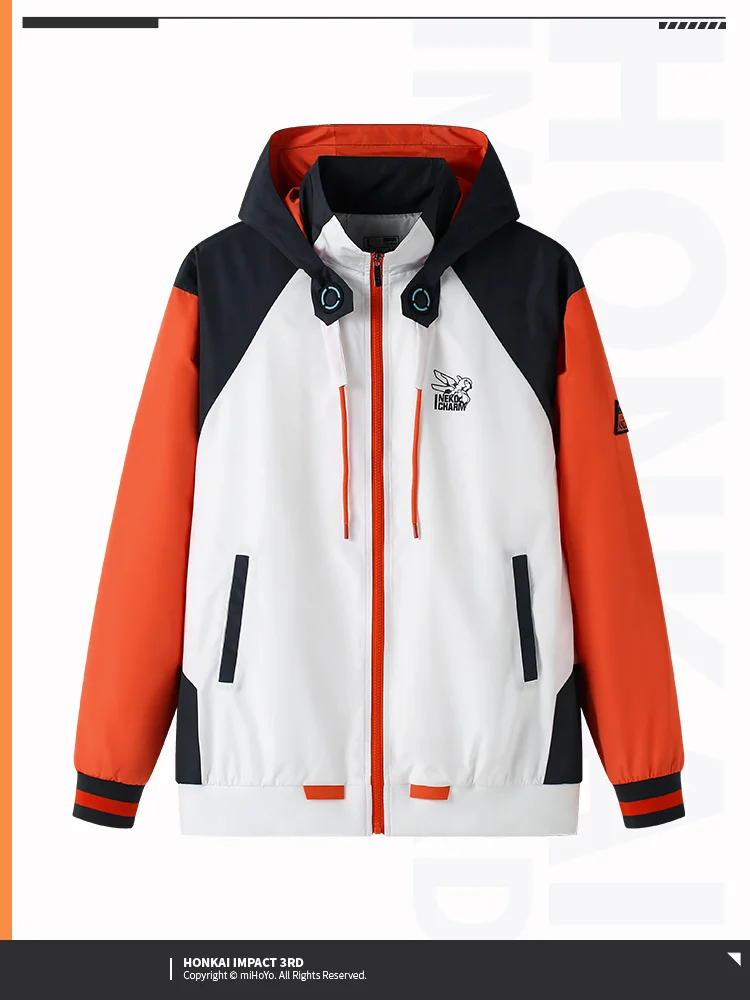 COWOWO Genuine Honkai Impact 3 Kiana Kaslana Doujin Reburn Jacket Coat Couple Autumn Winter Hoodies Unisex Birthday Xmas Gifts