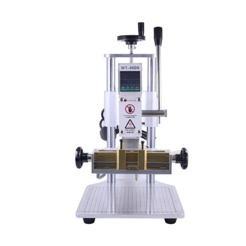 

Desktop Hot Stamping Machine Automatic, Small DIY Heat Press for Leather PVC Film Branding and Foiling Equipment