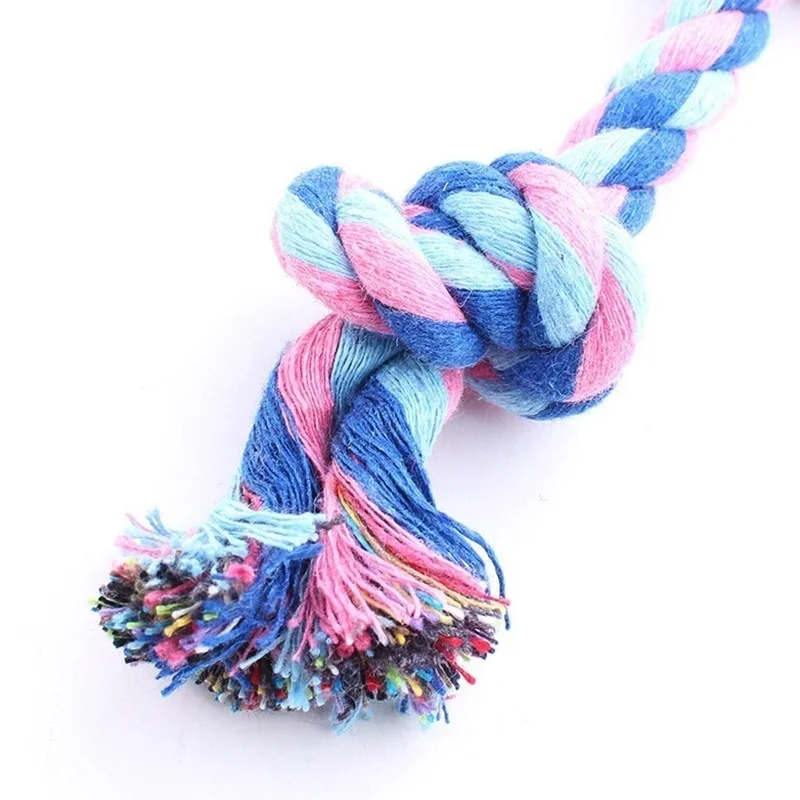 Colorful Double Knot Dog Toys Durable Puppy Teething Toys for Small Large Dogs Trainging Chew Toy Pet Products