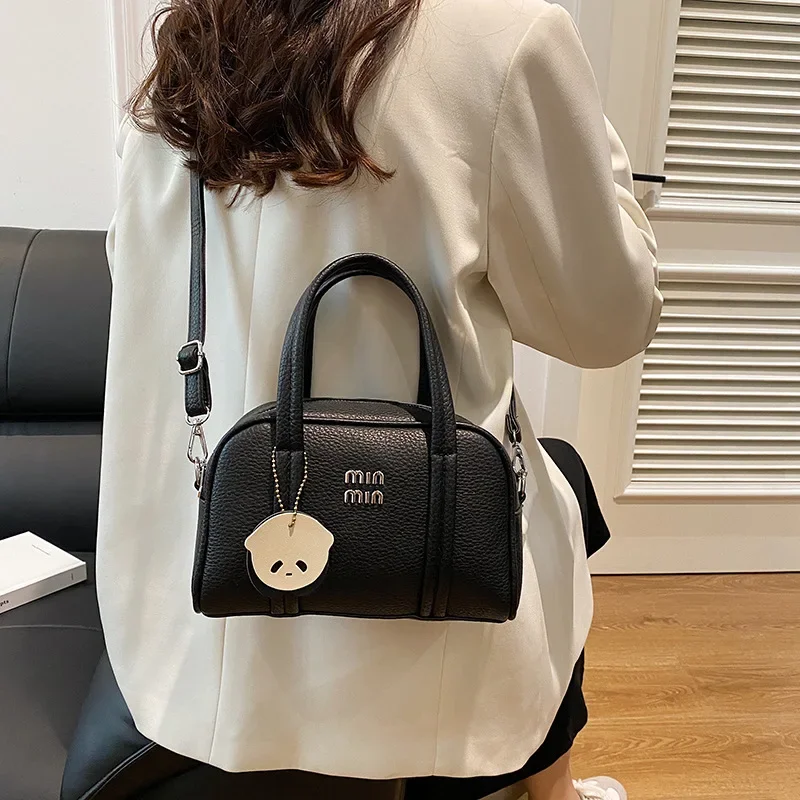 

2025 Women's Spring - style Boston Bowling Bag - Premium, Large Capacity, Pendant - adorned, Portable One - shoulder Crossbody