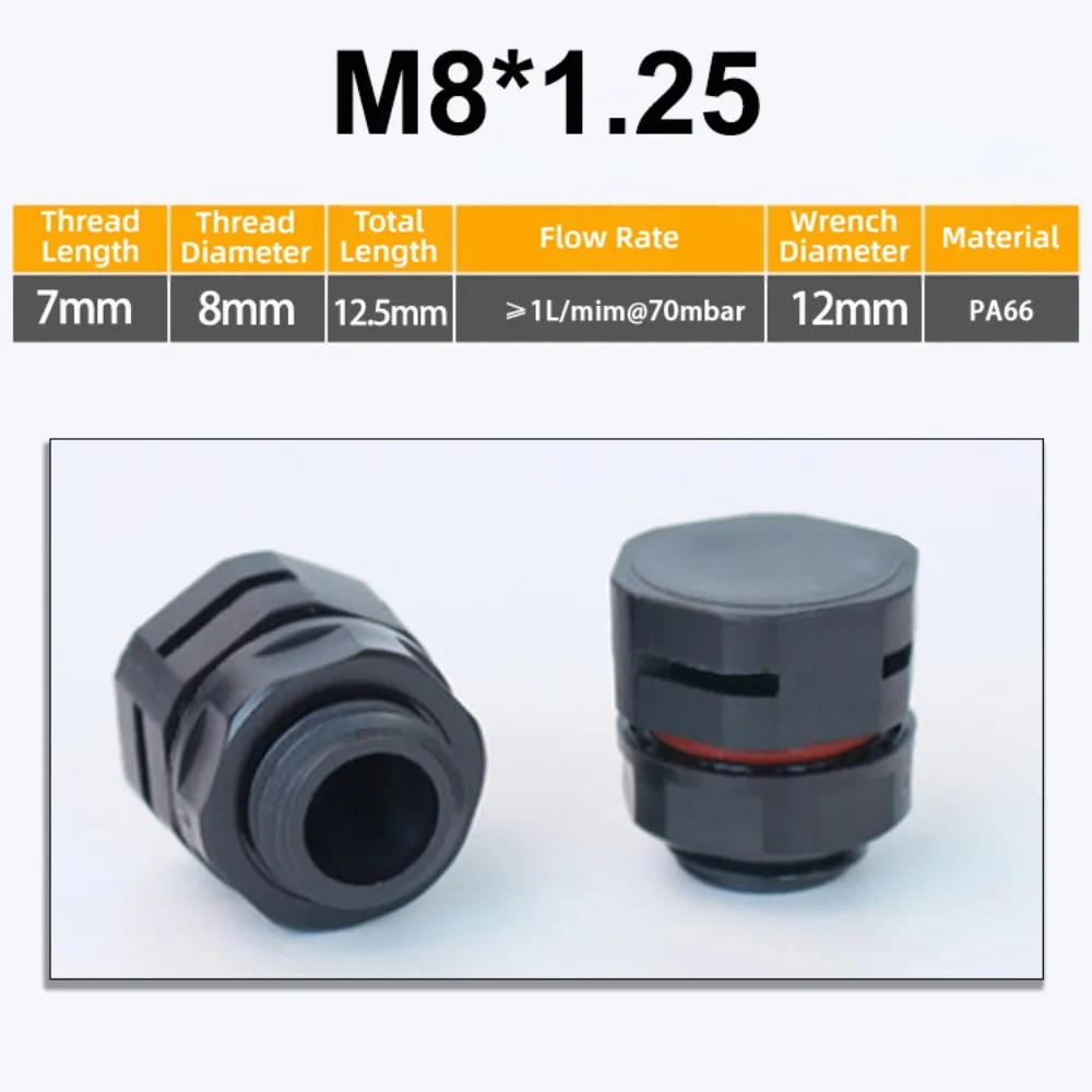 

Новый водонепроницаемый вентиляционный клапан M5 M6 M8 M12 M16, нейлоновый дыхательный клапан, редукционный клапан давления