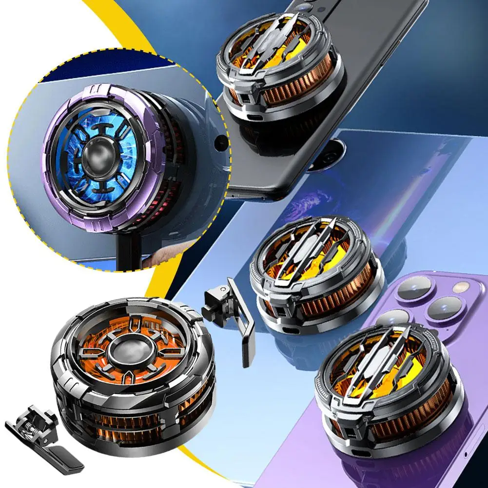 Steel Heart Strong Magnetic Radiator High Power Intelligent Professional Fan Semiconductor Cooling AI Magnetic Game Accesso T0V2