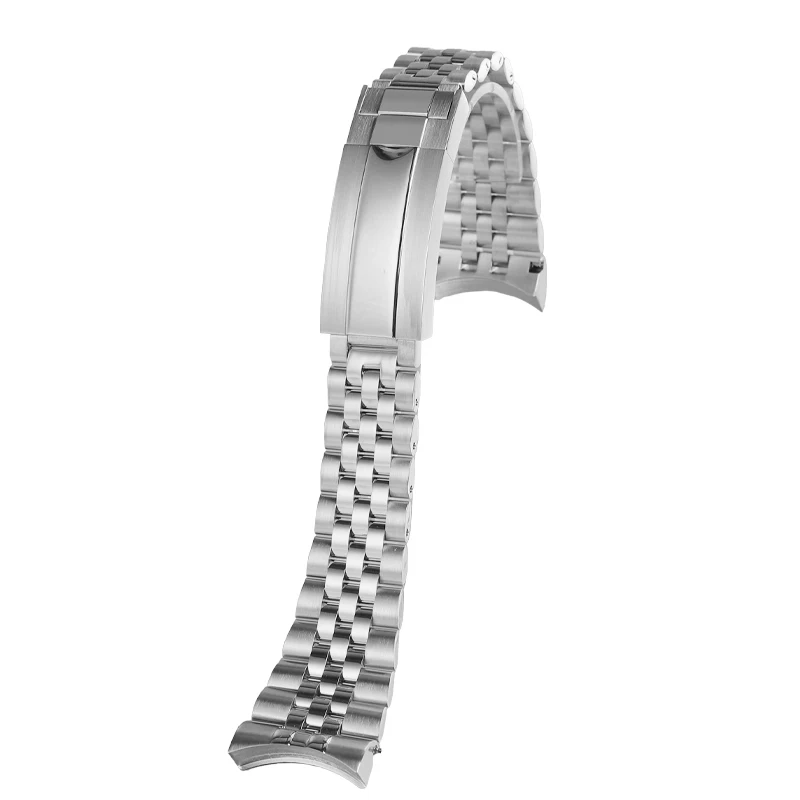 Striscia di acciaio curva da 21mm 22mm per Tudor Black Bay M7941A M79660 M79543 79360N Bracciale da uomo con scudo nero Little Red Flower