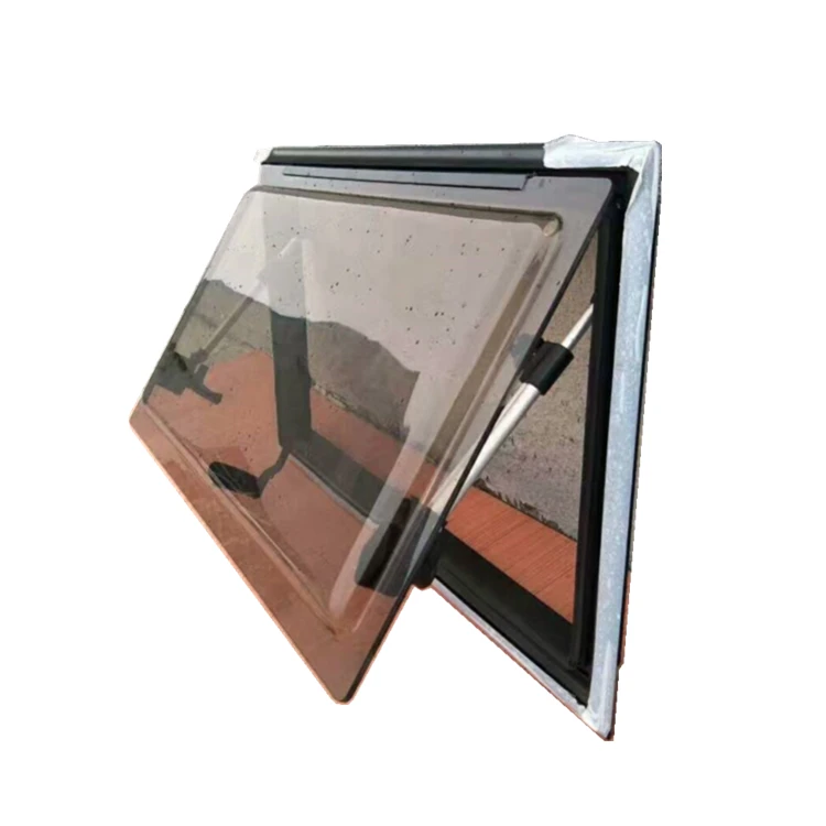 Double layers acrylic high quality Aluminum Alloys rv caravan side Window with fly net and blind