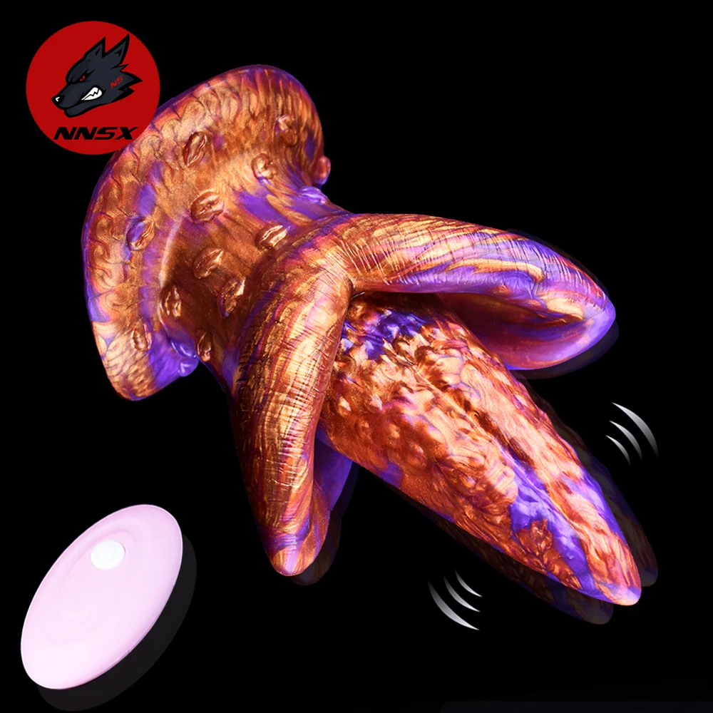 Silicone Anal Plug Monster Tongue Lick Vibrator Sex Toys Dildo Masturbation Massager G-point Orgasmic Stimulation For Women Men