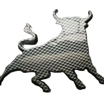 3D espanhol Fighting Bull Carbon Fiber Badge, auto-adesivo carro Van Decal, logotipo do emblema, Espanha, carro, Espanha