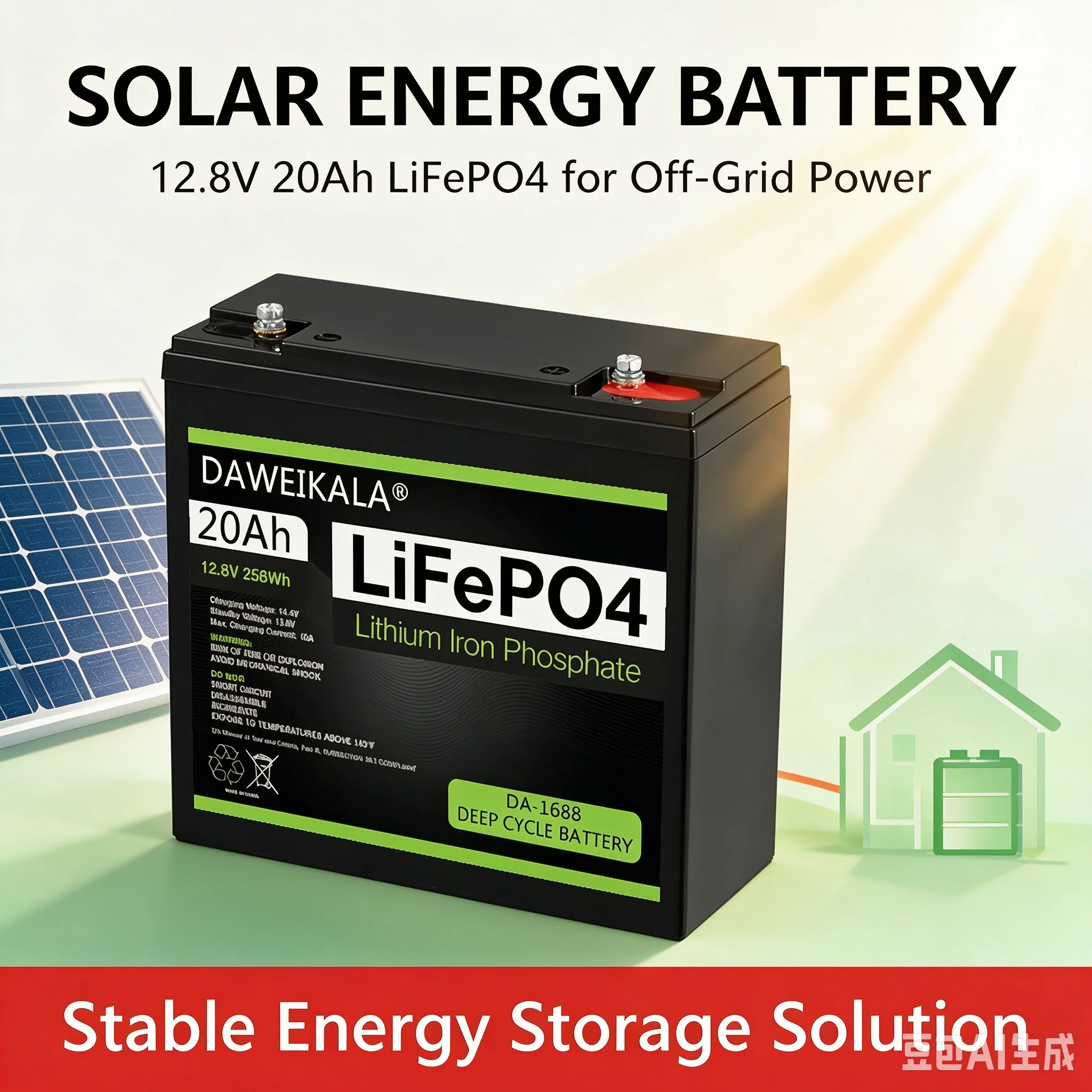Professionelle 12,8V 20Ah LiFePO4 Deep-Cycle-Batterie