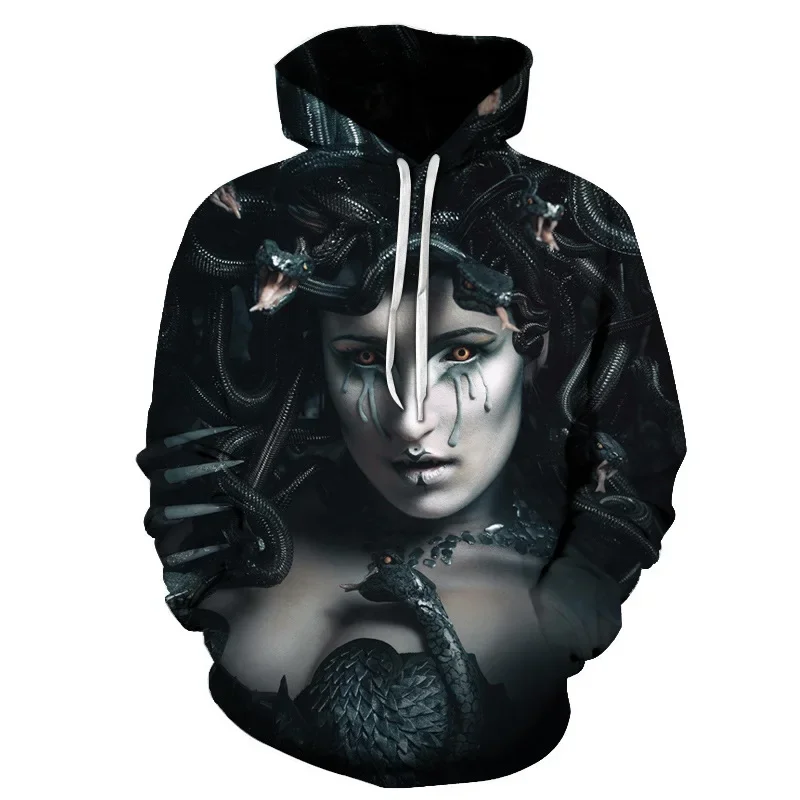 

Men Hoodie Punk Skull 3D Printing Fashion Skeletor Y2k Graphic Long Sleeve Casual Goth Streetwear Oversize Pullover Autumn Tops