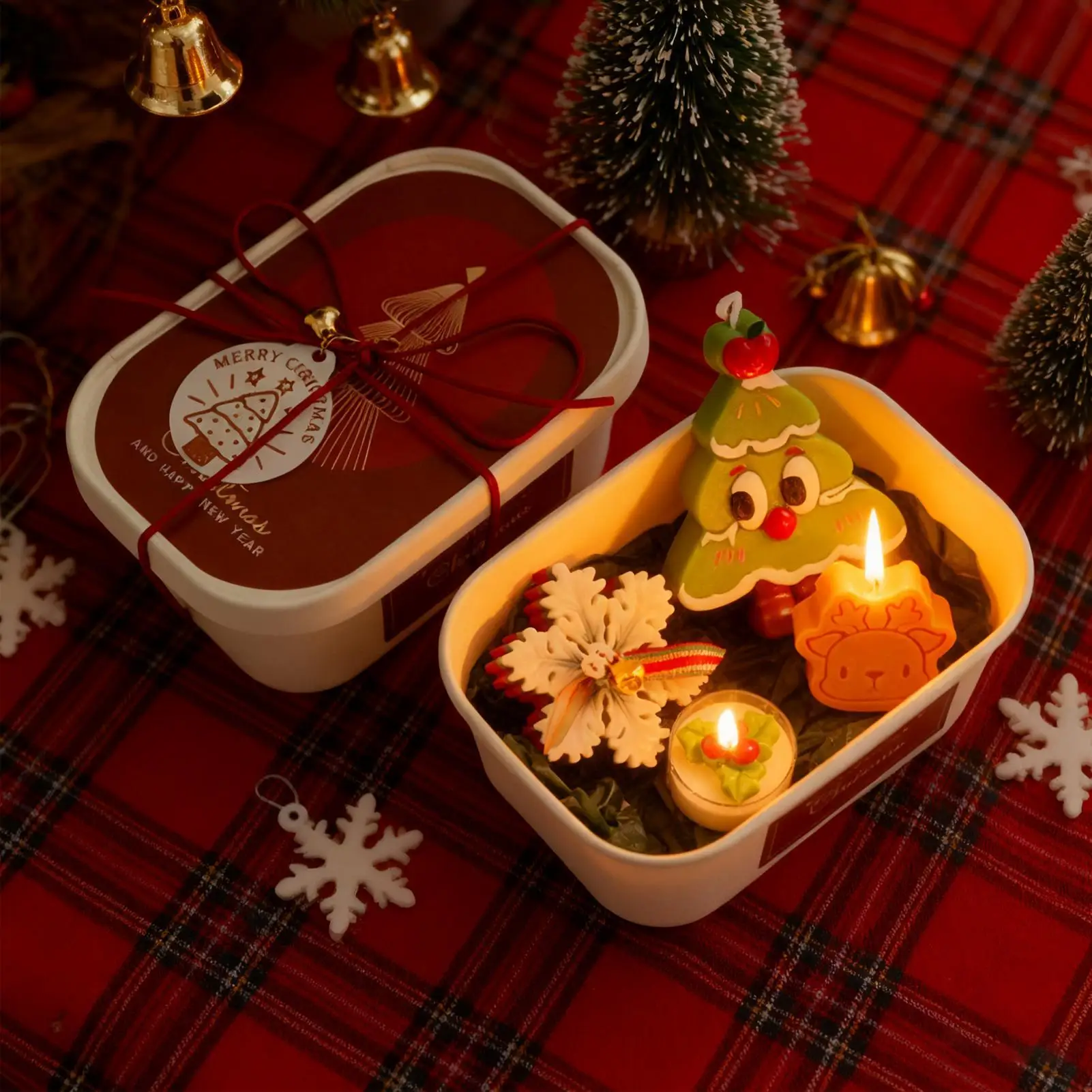 شموع عيد الميلاد الحرفية الشمع الروائح ديكور شجرة عيد الميلاد شمعة ديكور للأم الأسرة عيد ميلاد الخريف المنزل الخريف