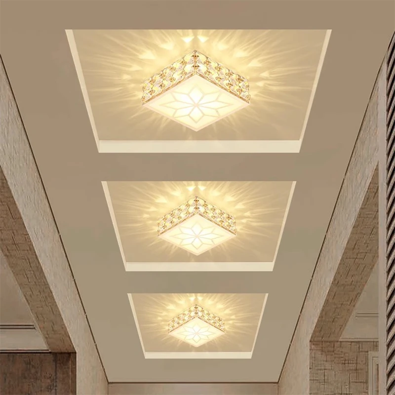 

Modern LED Round Ceiling Lamps Luxury Living Room Bedroom Rectangle Ceiling Lights Luster Home Decor Crystal Ceiling Chandelier