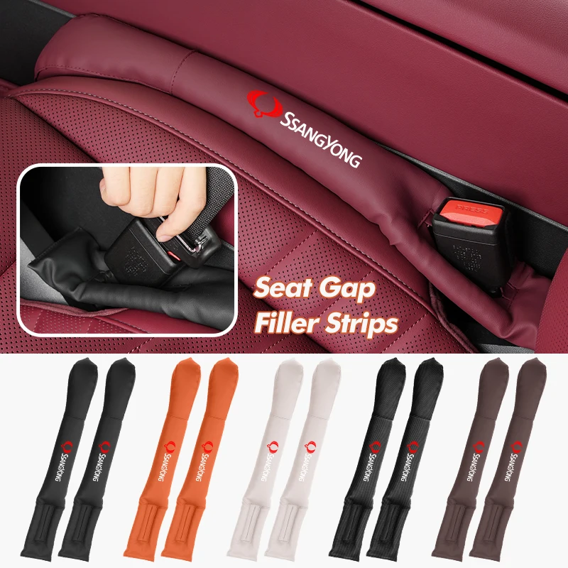 

Car Styling Seat Gap Filler Side Seam Plug Leak-proof Strip Auto Storage Accessories For SsangYong Sport Korando Rexton Musso