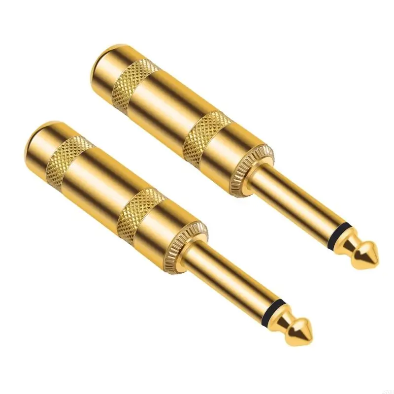 270b 2pcs 6.35mm Mono Solder Plugs DIY Slabs Clops 1/4inch COUNTIRS