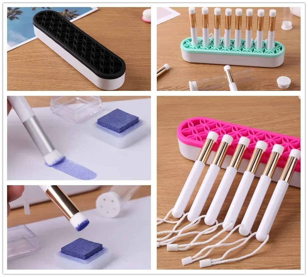 Mini Blending Brush Match Brush Holder for   Scrapbooking  DIY Crafting Cards Painting Craft Project Brushes Handmade Tools
