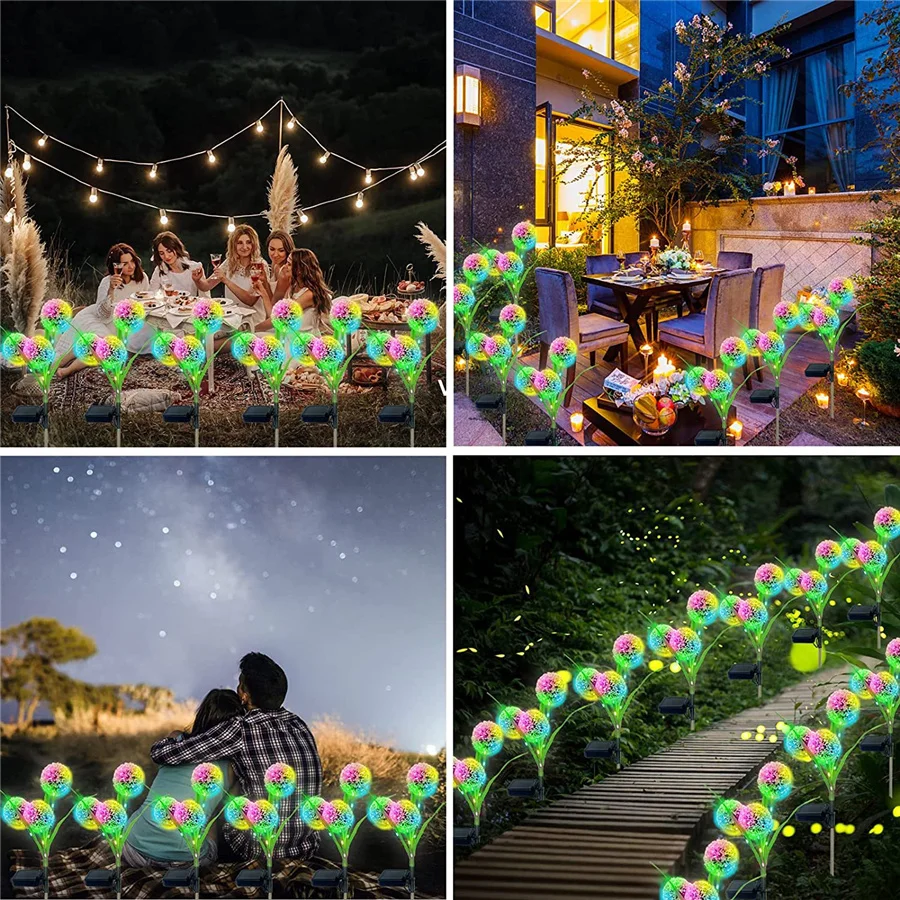 Neue Kreative LED Solar Garten Licht Im Freien Wasserdichte Löwenzahn Rasen Lampen für Pathway Yard Terrasse Dekoration Landschaft Beleuchtung