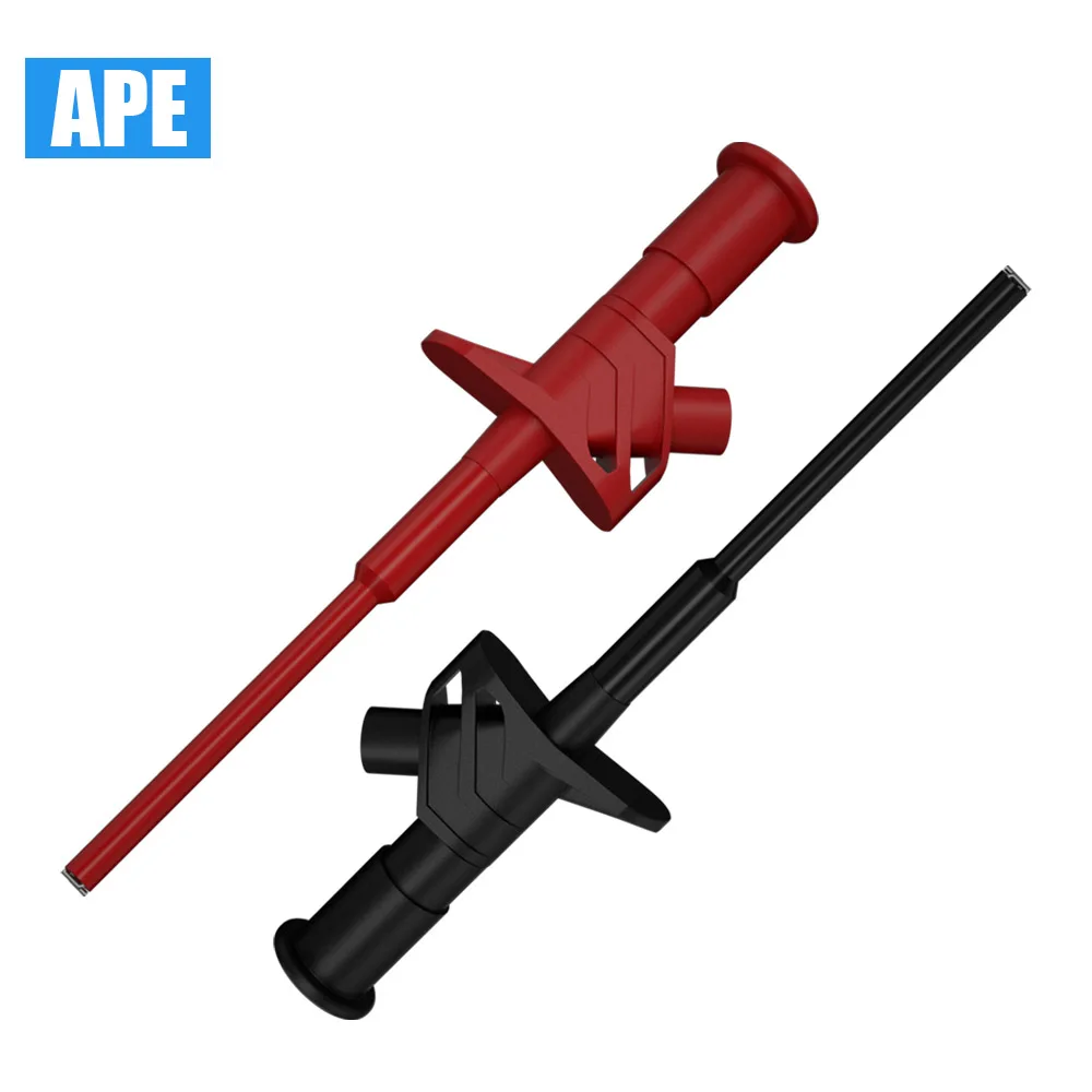 Quick Test Hook Clip Alta Tensão Isolada Sonda de Teste Flexível Vermelho e Preto mm Banana Socket Profissional Pcs