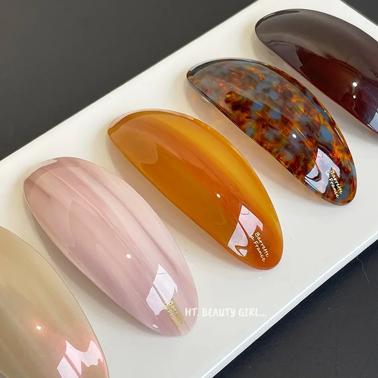 

Instagram Hair Claw Acetate Spring Clip Korean Style Minimalist Hairpin for Half Up Hair Low Ponytail Elegant Hair Clips