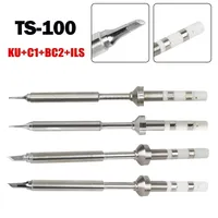 4pcs TS100 Soldering Iron Tips TS-BC2/TS-C1/TS-ILS/TS-KU Welding Tips For PCB Heating Core Soldering Welding Tool Accessories