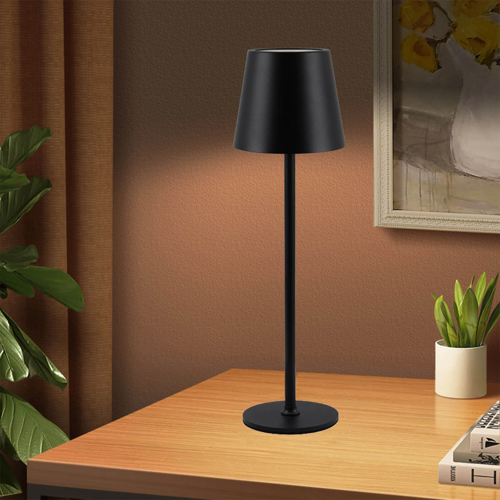 

Светодиодная сенсорная настольная лампа с бесступенчатой зарядкой, подходит для бара, ресторана, кабинета, украшения спальни.