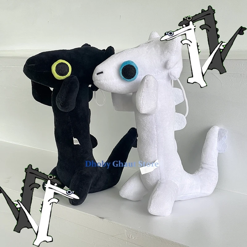 Train Your Dragon Black White Dancing Dragon Fury Toothless Cute Plush Doll Kawaii Fluffy Stuffed Toy Periphery Tiktok Hot Gifts