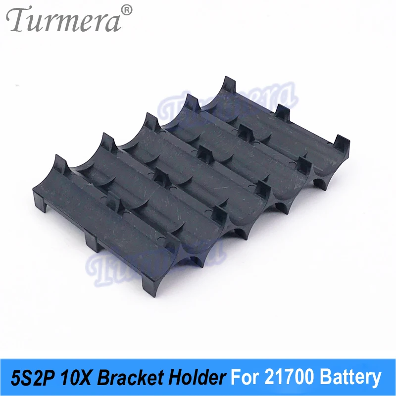 Turmera 10 peças 10x 5s2p 21700 suporte 21700 suporte de bateria espaçador montar para 36v 48v bicicleta elétrica ou uso de baterias de scooter