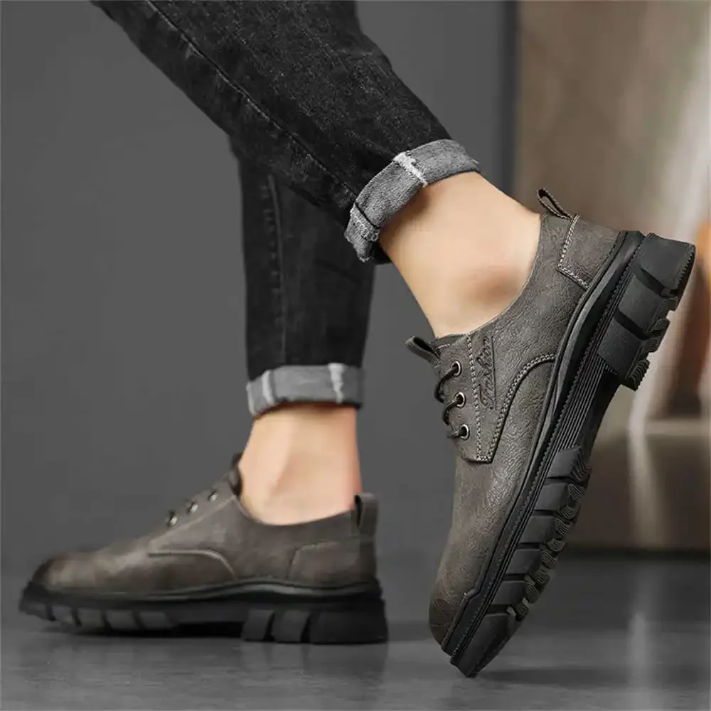 

Cow Leather Brown Sneakers Designer Luxury Walking Run Shoes For Men Vintage Boot Sports Baskette Krasofka Minimalist