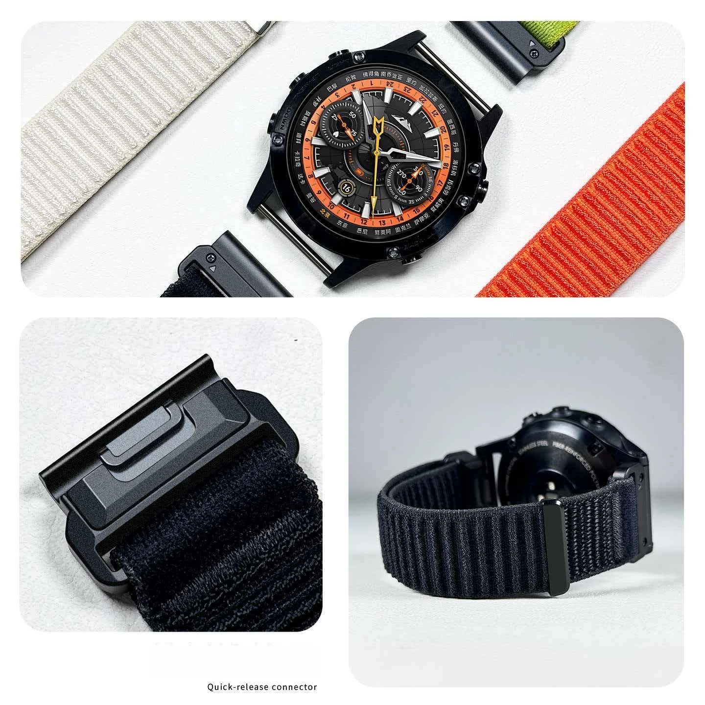 For Garmin 22mm 26mm Fenix 8 7 7X 6 6X 5 Fenix 9 pro MIP Forerunner 245 55 QuickFit Watch Strap Nylon Watch Band Bracelet image 3