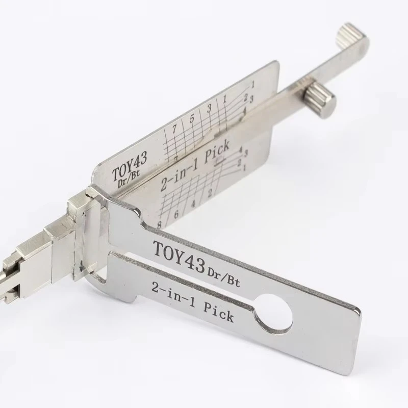 

TOY43 Dr Bt 4 And 7 Teeth Are Broken 2-IN-1 For Toyota Older For Camry Pick And Decoder Door Lock Open Locksmith Tool