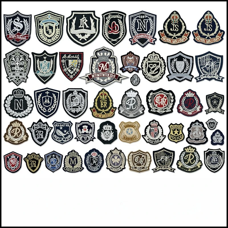 1pcs Mixed Vintage Police Military Crest Patches, Iron on Twill Badges for Repair DIY Clothes, Bags & Hats  patches for clothing