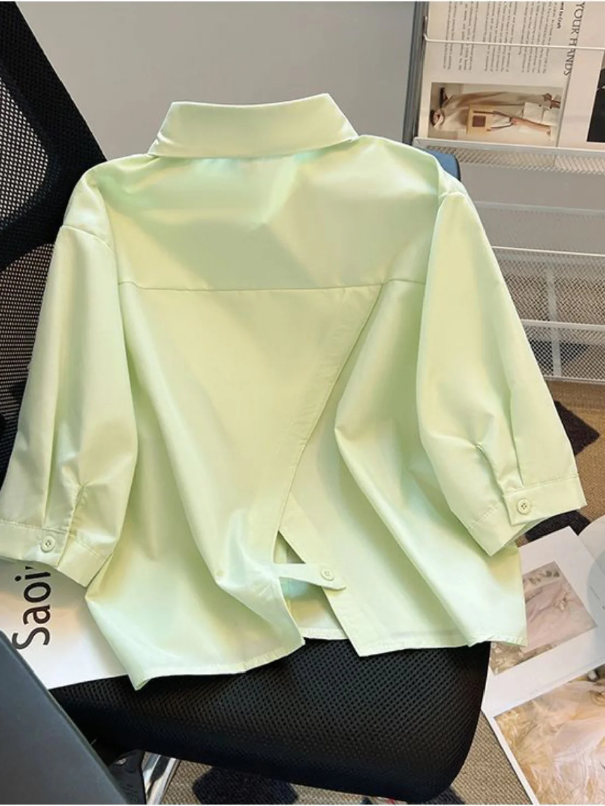 

Summer Design Ba Split ort Sve irt Women's Trendy Top Commute Sle Loose Fit Polyester Fabric Moisture ng