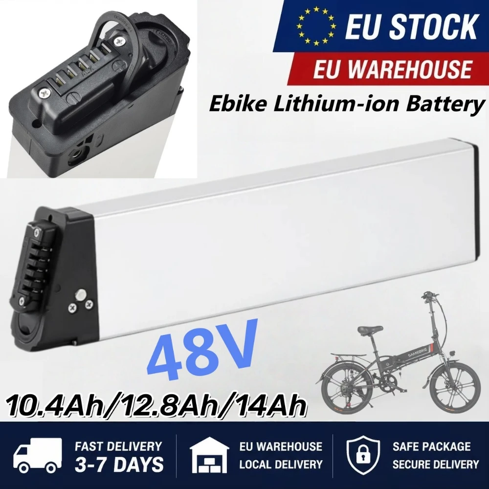 DCH-006 48V Ersatz-Lithium-Ionen-Akku 10,4Ah 12,8Ah 14Ah Kompatibel mit und Geeignet für Samebike 20LVXD30 XWLX09 Fiido M1 Pro (nicht M1) Faltfahrrad Schneller Versand