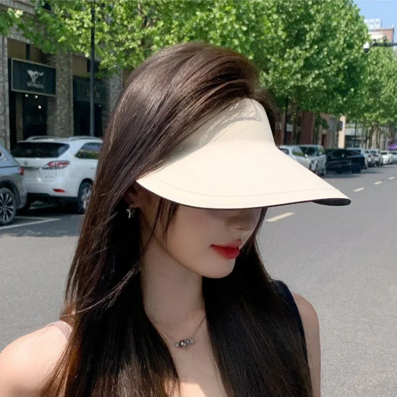 Outdoor Cycling Sunscreen Men Women Universal No Trace One-piece Hollow Top Hat Raised Cranial Sunscreen Hat Vacation Beach