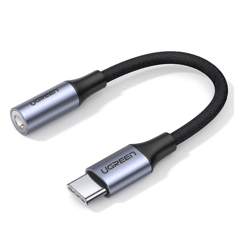For AV161 Male-Female Type C to 3.5mm AUX Adapter Cable with Braid Shielding and PVC Jacket for Mobile-in Stock