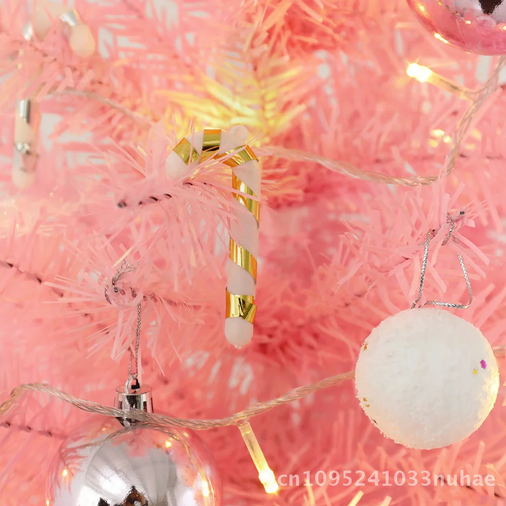 

Pink Christmas Tree Decoration Package 1.5/1.8/2.1m PVC Material Floor-Standing Props for Shopping Mall Decorations