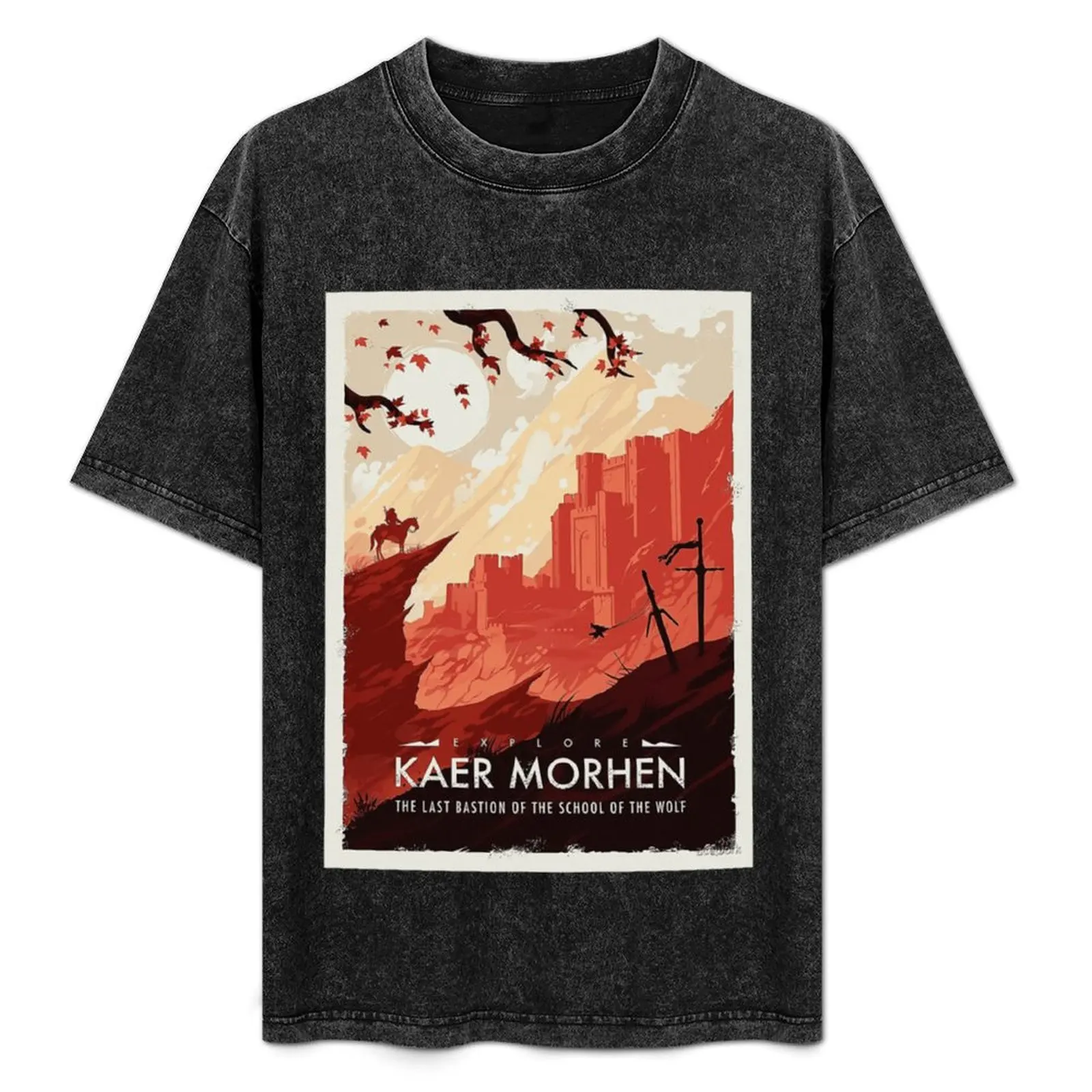 

Kaer Morhen Poster Classic . T-Shirt customizeds vintage clothes graphics quick drying mens champion t shirts