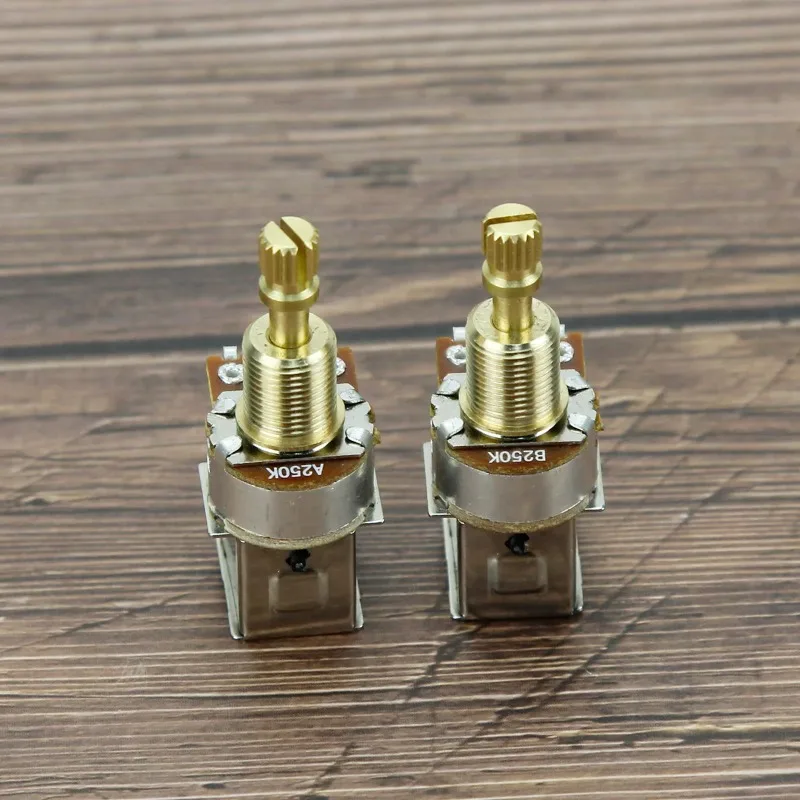 Push-pull Copper Axis Guitar Potentiometer, Long Axis Split Shaft 250K/500K Tone Volume Control Accessories