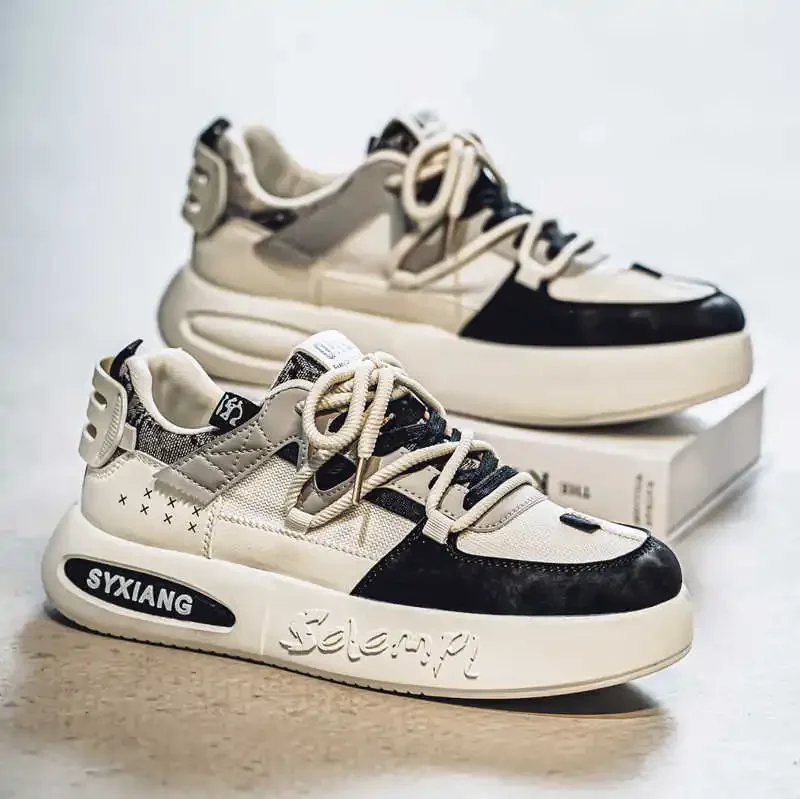 نعل سميك منصة 47 حجم أحذية الرجال المنسوجة أحذية رياضية الرجال أحذية خمر للرجال الرياضة المدربين في الخارج اللعب Hyperbeast