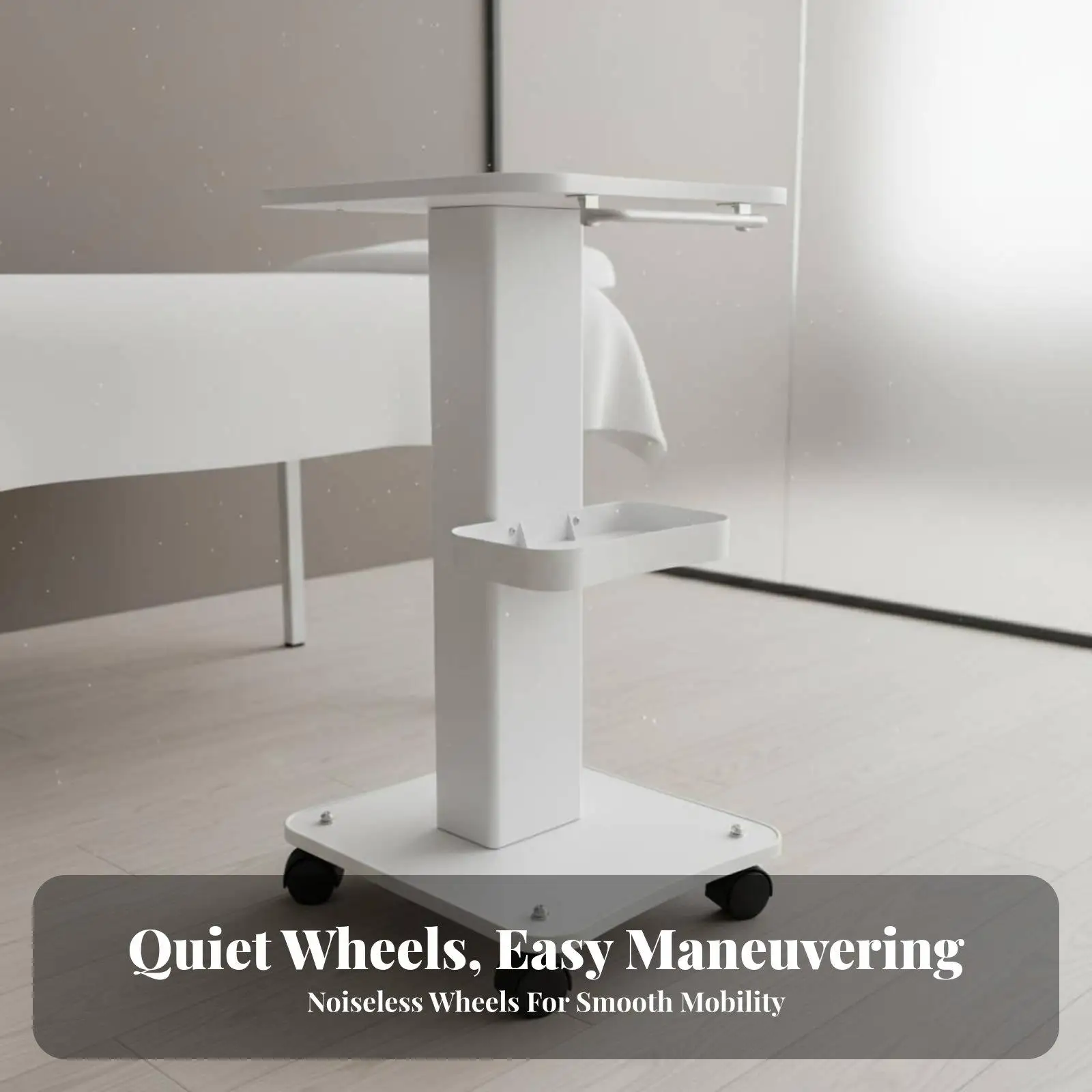 Slim Storage Cart with Wheels for Beauty Devices and Tools for Spa Salon Aesthetics Clinic Utility Cart