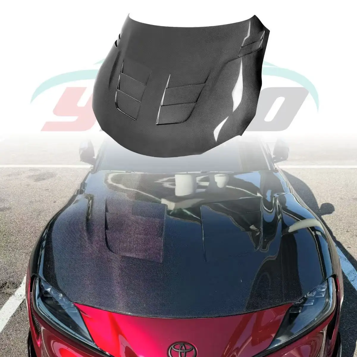 

For Toyota GR Supra A90 A91 Mk5 Bonnet Hood Car Accessories Carbon Bonnet Engine Cover FRP 2019+ TSLL Style Hood Carbon Fiber