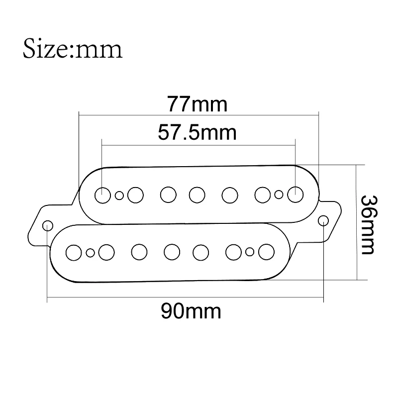 7 String Humbucker Fan Fret Pickup N-8.8k/B-14.2K 4 Conductor Cable Output Coil Splitting Guitar Pickup