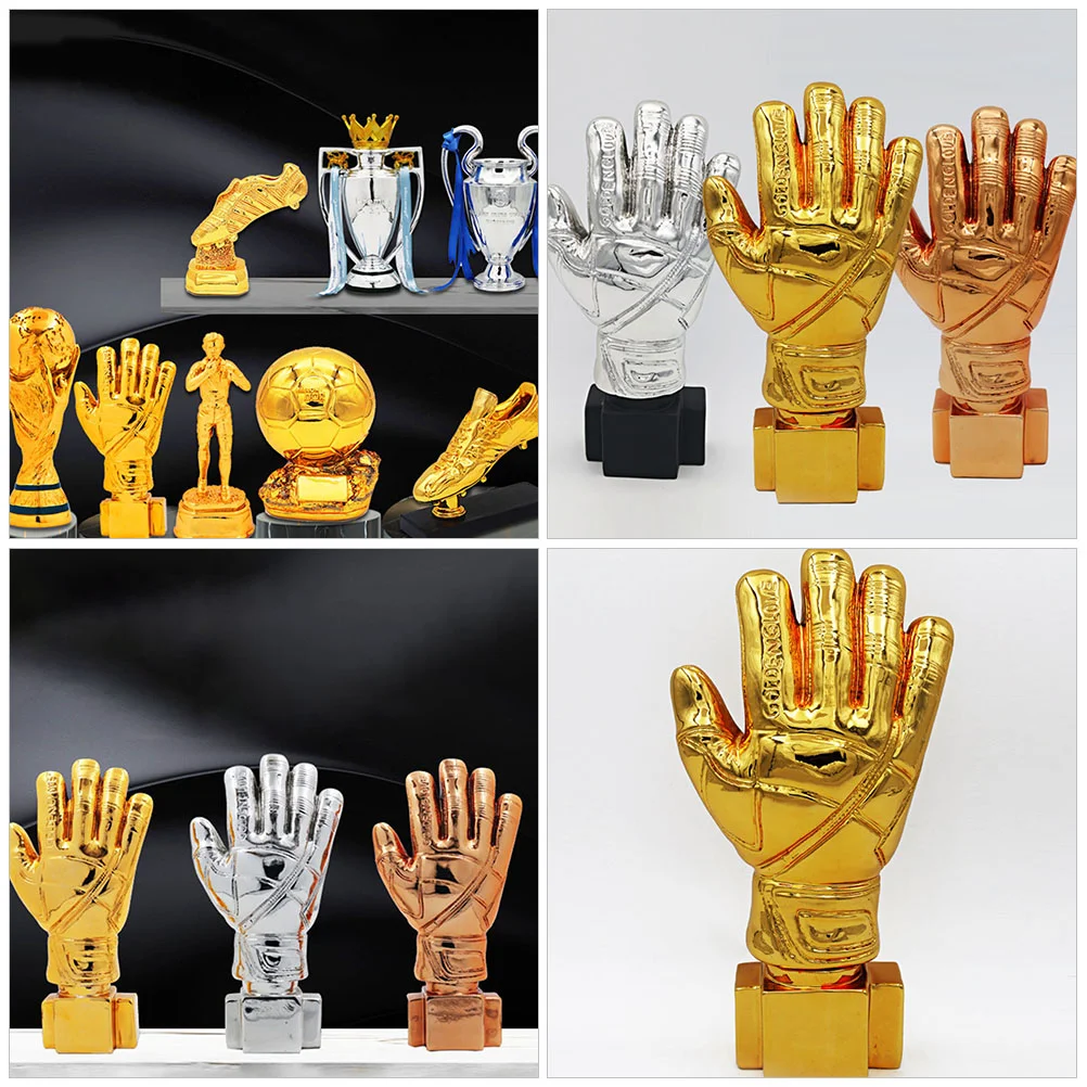 Commemorate Football Glove Trophy Award Cups Abs Goalkeeper Accessory Decorative