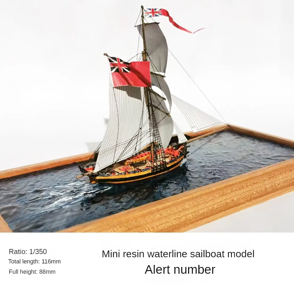 1/350 Ship Model Kit Messenger and Vigilance Simulation Wooden Waterline Sailboat Model Boy Gift Collection Model Toys