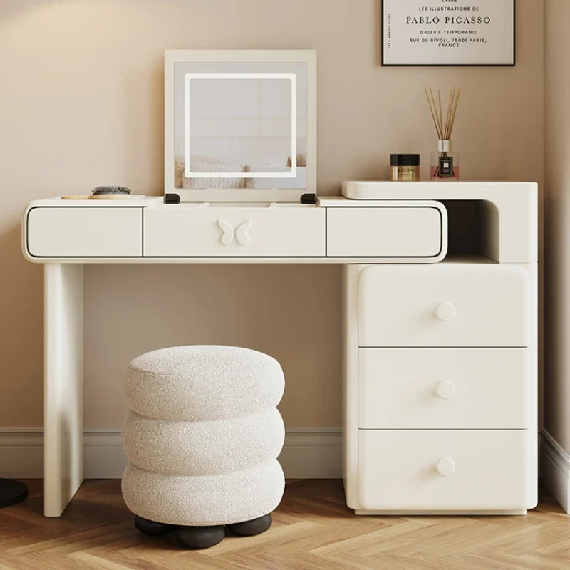 

Wood Light Vanity Table Luxury Women Cheap Comfortable Beauty Modern Dressing Table White Mesa De Maquillaje Chinese Furniture