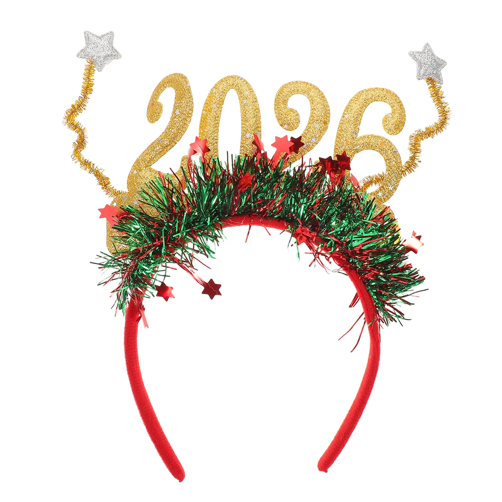 

Glitter Sequin 2026 Star Headband Sparkling Thin Holiday Party Hairband New Year's Eve Accessories Sequin Glitter Headbands