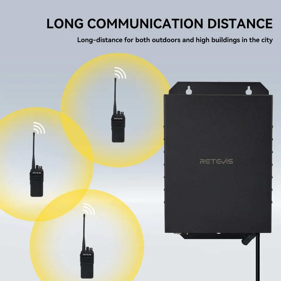 Retevis RB24 UHF Stasiun Radio Portabel Hanya Radio Genggam untuk RB91 LORA Repeater Digital Frekuensi Langsung