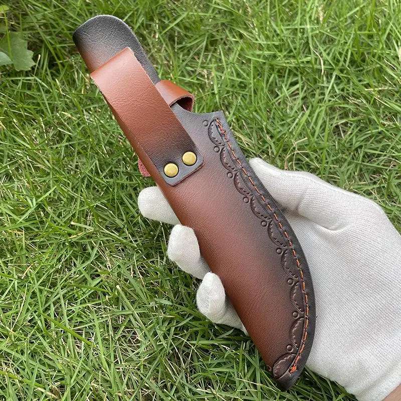 Split Genuine Leather Universal Sheath Outdoor Wilderness Survival Camping Protective Knife Storage Pouch